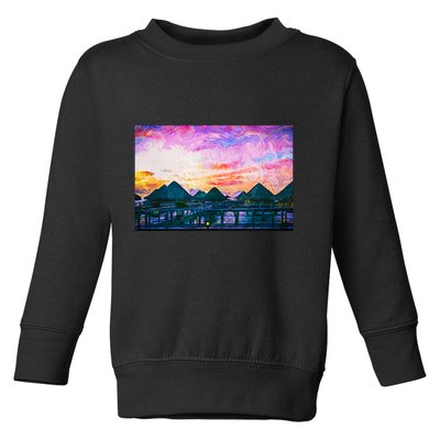Bora Bora Oceania Oil Paint Toddler Sweatshirt