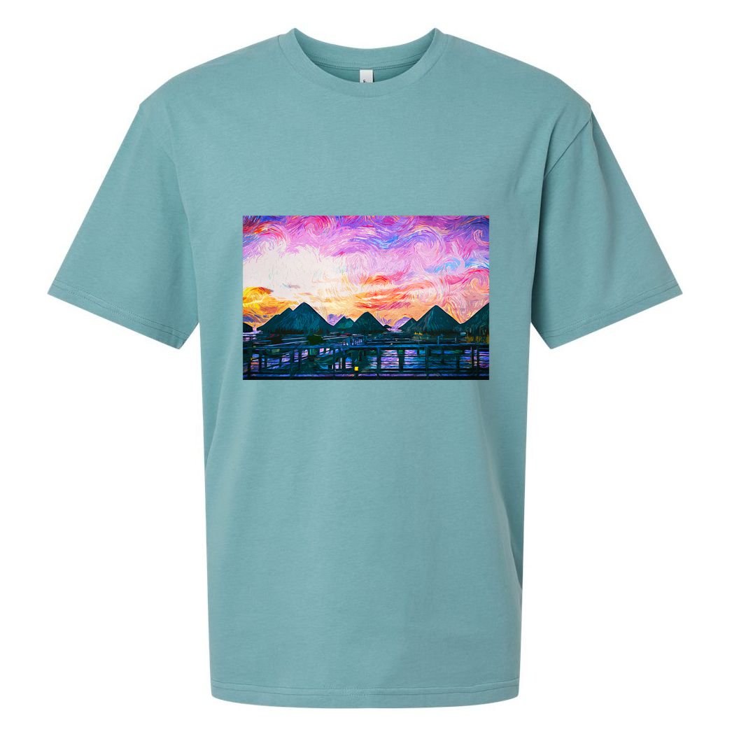 Bora Bora Oceania Oil Paint Sueded Cloud Jersey T-Shirt