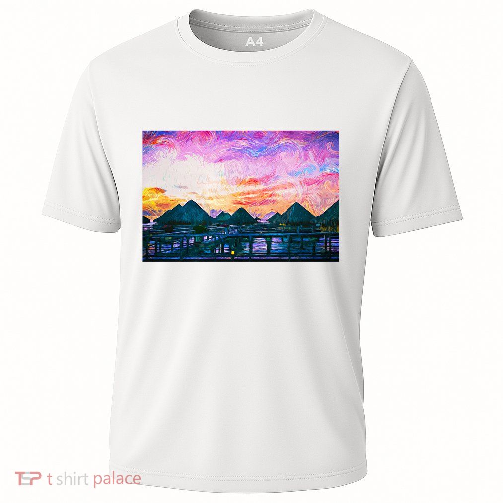 Bora Bora Oceania Oil Paint Performance Shirt
