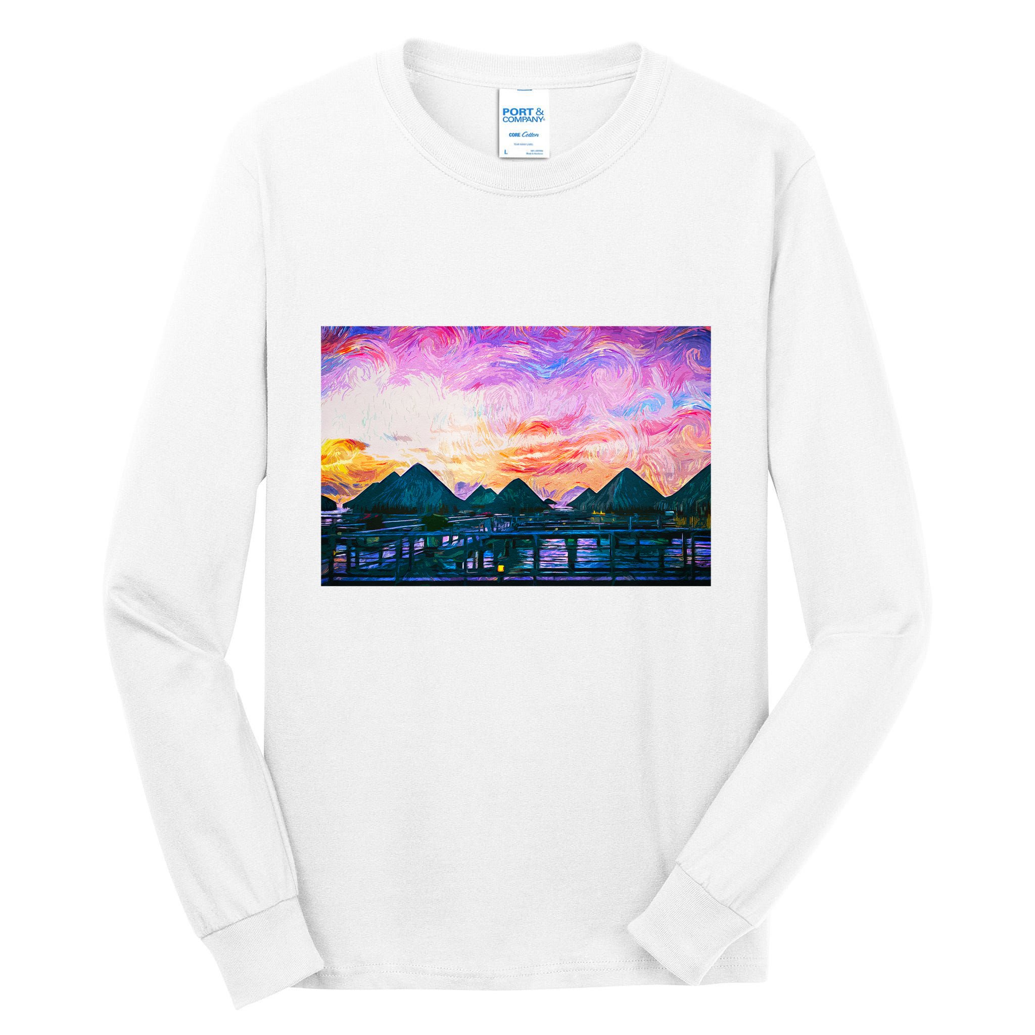 Bora Bora Oceania Oil Paint Tall Long Sleeve T-Shirt