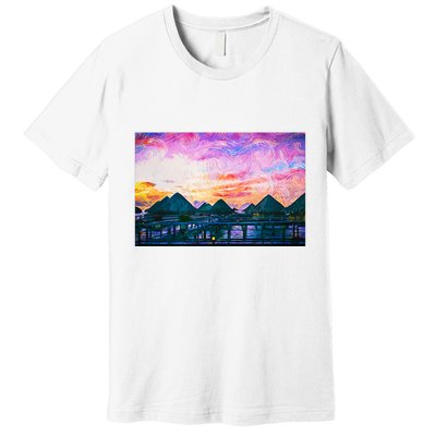 Bora Bora Oceania Oil Paint Premium T-Shirt