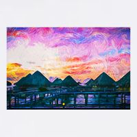 Bora Bora Oceania Oil Paint Baby Bodysuit