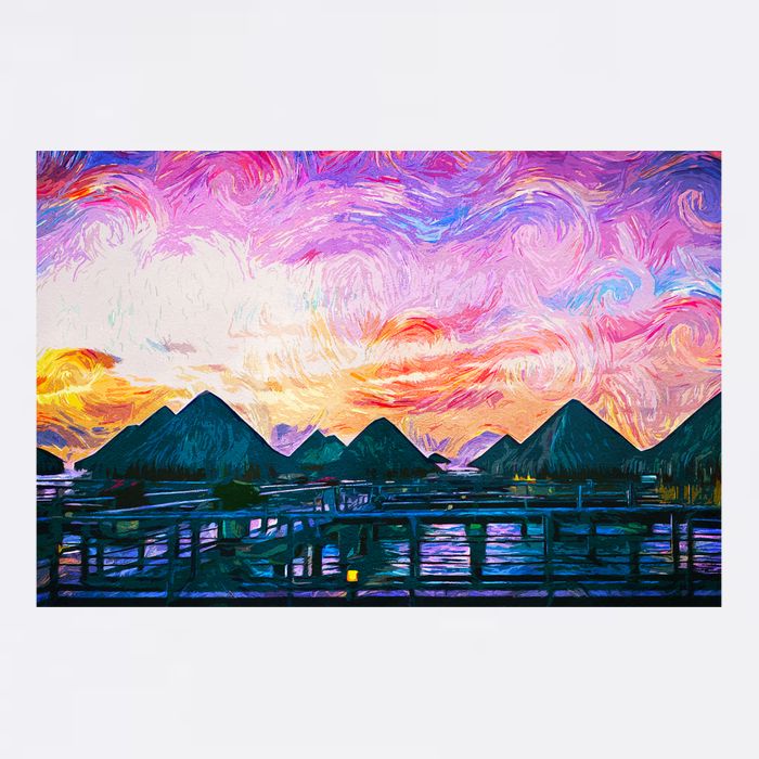 Bora Bora Oceania Oil Paint Baby Bodysuit