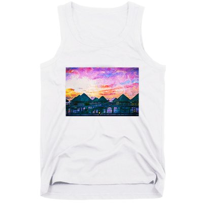 Bora Bora Oceania Oil Paint Tank Top
