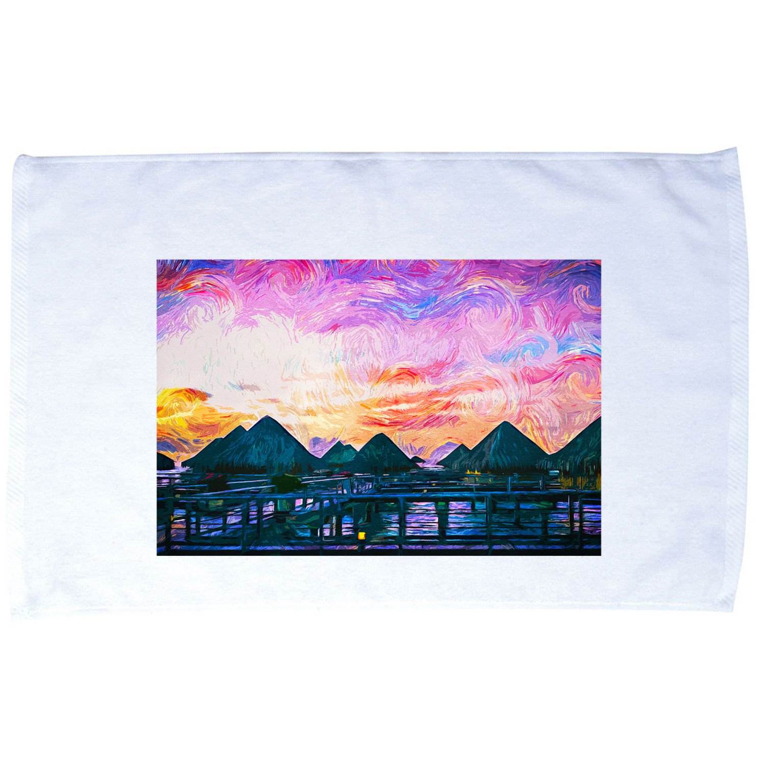 Bora Bora Oceania Oil Paint Microfiber Hand Towel
