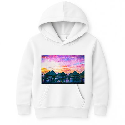 Bora Bora Oceania Oil Paint Kids Hoodie