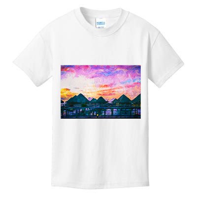 Bora Bora Oceania Oil Paint Kids T-Shirt