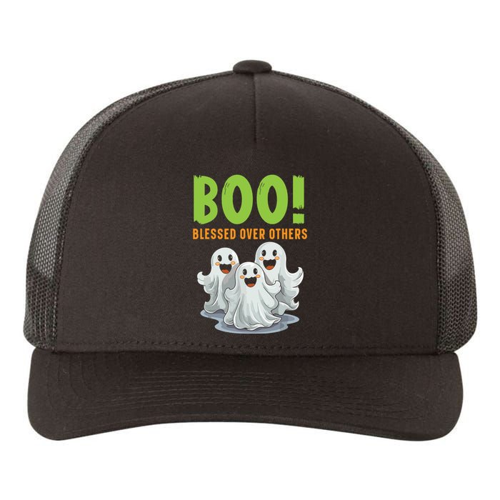 Boo Blessed Over Others Halloween Jesus Yupoong Adult 5-Panel Trucker Hat