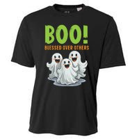 Boo Blessed Over Others Halloween Jesus Cooling Performance Crew T-Shirt