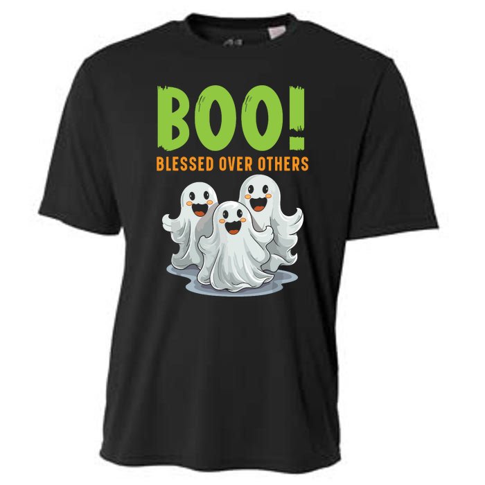 Boo Blessed Over Others Halloween Jesus Cooling Performance Crew T-Shirt