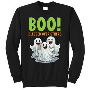 Boo Blessed Over Others Halloween Jesus Sweatshirt