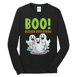 Boo Blessed Over Others Halloween Jesus Tall Long Sleeve T-Shirt