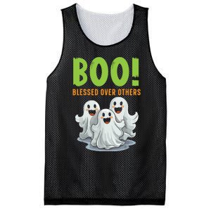 Boo Blessed Over Others Halloween Jesus Mesh Reversible Basketball Jersey Tank