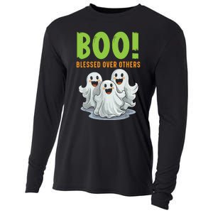 Boo Blessed Over Others Halloween Jesus Cooling Performance Long Sleeve Crew