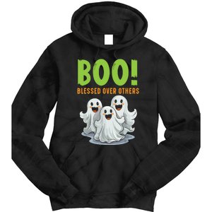 Boo Blessed Over Others Halloween Jesus Tie Dye Hoodie