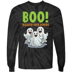 Boo Blessed Over Others Halloween Jesus Tie-Dye Long Sleeve Shirt