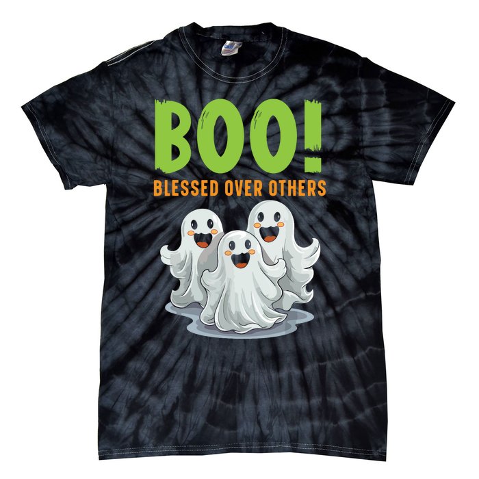 Boo Blessed Over Others Halloween Jesus Tie-Dye T-Shirt