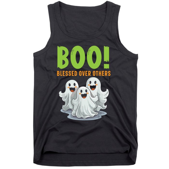 Boo Blessed Over Others Halloween Jesus Tank Top