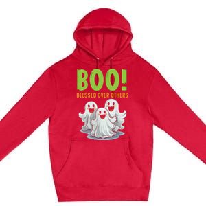 Boo Blessed Over Others Halloween Jesus Premium Pullover Hoodie