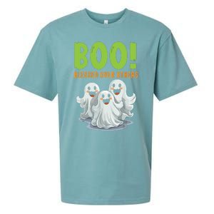 Boo Blessed Over Others Halloween Jesus Sueded Cloud Jersey T-Shirt