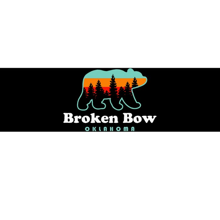 Broken Bow Oklahoma Lake Outdoors Bear Bumper Sticker