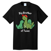 Big Brother of Twins Cute Dinosaur Siblings Tall T-Shirt