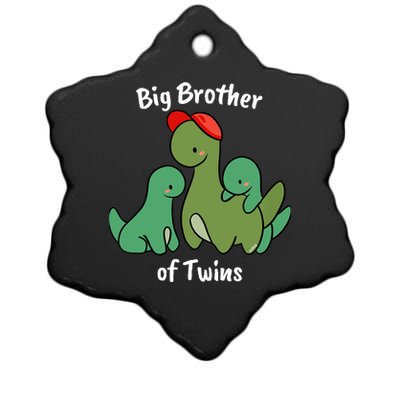 Big Brother of Twins Cute Dinosaur Siblings Ceramic Star Ornament