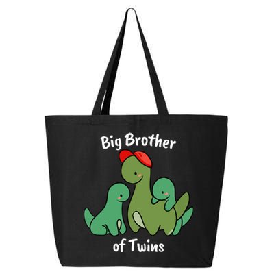 Big Brother of Twins Cute Dinosaur Siblings 25L Jumbo Tote