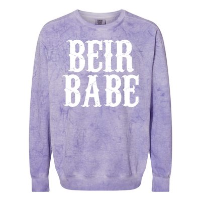 Beir Babe Oktoberfest Funny Colorblast Crewneck Sweatshirt