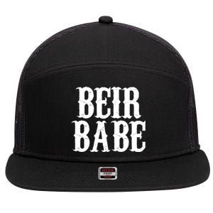 Beir Babe Oktoberfest Funny 7 Panel Mesh Trucker Snapback Hat