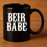 Beir Babe Oktoberfest Funny 11oz C Handle Ceramic Mug