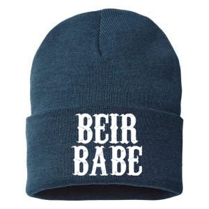 Beir Babe Oktoberfest Funny Sustainable Knit Beanie