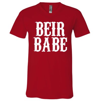 Beir Babe Oktoberfest Funny V-Neck T-Shirt