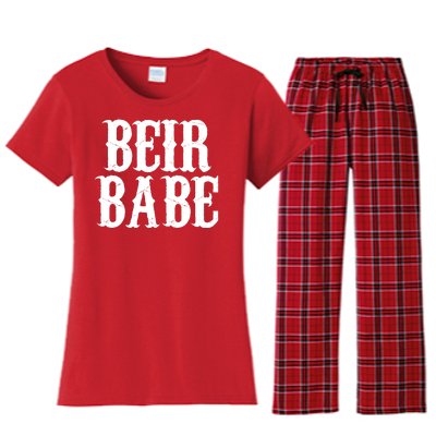 Beir Babe Oktoberfest Funny Women's Flannel Pajama Set