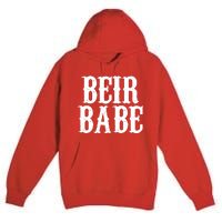 Beir Babe Oktoberfest Funny Premium Pullover Hoodie