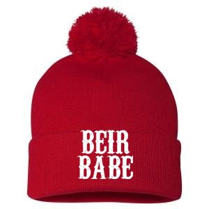 Beir Babe Oktoberfest Funny Pom Pom 12in Knit Beanie