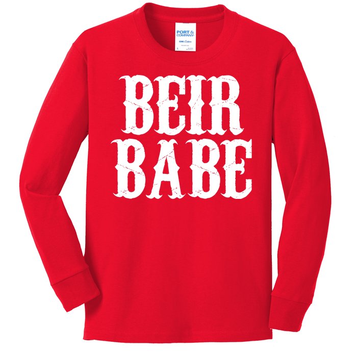 Beir Babe Oktoberfest Funny Kids Long Sleeve Shirt