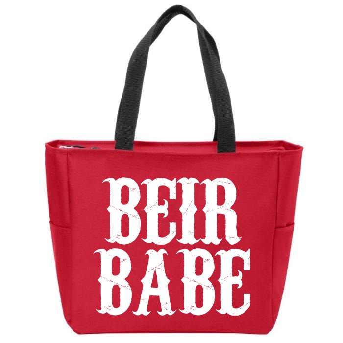 Beir Babe Oktoberfest Funny Zip Tote Bag