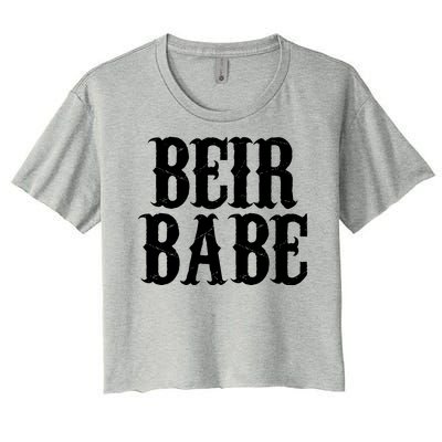 Beir Babe Oktoberfest Funny Women's Crop Top Tee