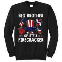 Big Brother Of The Little Firecracker 4th Of July Matching Sweatshirt