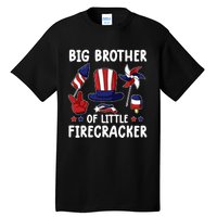 Big Brother Of The Little Firecracker 4th Of July Matching Tall T-Shirt