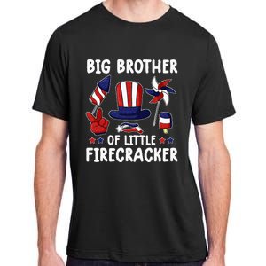 Big Brother Of The Little Firecracker 4th Of July Matching Adult ChromaSoft Performance T-Shirt