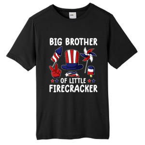 Big Brother Of The Little Firecracker 4th Of July Matching Tall Fusion ChromaSoft Performance T-Shirt