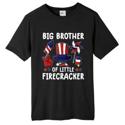 Big Brother Of The Little Firecracker 4th Of July Matching Tall Fusion ChromaSoft Performance T-Shirt