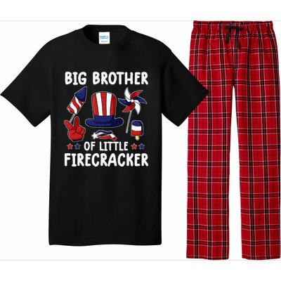 Big Brother Of The Little Firecracker 4th Of July Matching Pajama Set