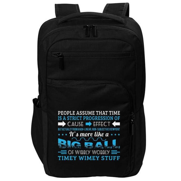 Big Ball Of Wibbly Wobbly Timey Wimey Impact Tech Backpack