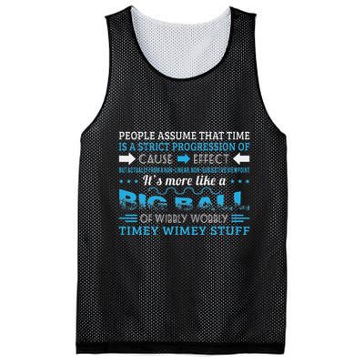 Big Ball Of Wibbly Wobbly Timey Wimey Mesh Reversible Basketball Jersey Tank
