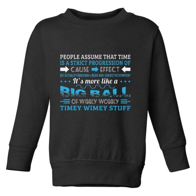 Big Ball Of Wibbly Wobbly Timey Wimey Toddler Sweatshirt