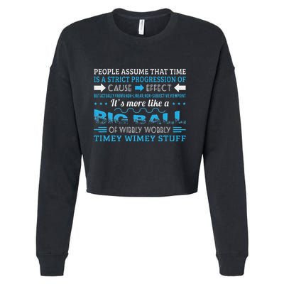Big Ball Of Wibbly Wobbly Timey Wimey Cropped Pullover Crew