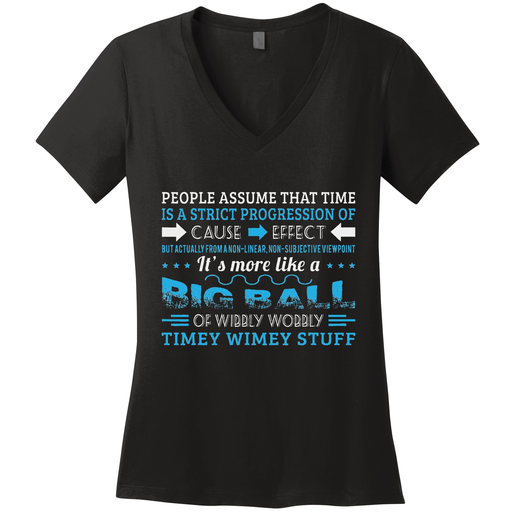 Big Ball Of Wibbly Wobbly Timey Wimey Women's V-Neck T-Shirt
